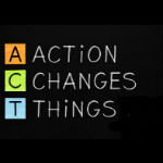 Letters on a chalkboard spells out A(Action) C(Changes) T(Things)